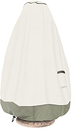 Bitubi Springbrunnenabdeckung (121,9 x 172,7 cm) 600D Oxford-Tuch Gartenbrunnen Statue Schutzhülle mit Kordelzug, wasserdicht, winddicht