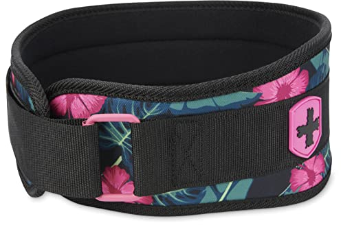 Harbinger Gewichthebergürtel mit Schaumstoffkern, 11,4 cm, groß, floral, Wettkampfgröße (Herren und Damen)