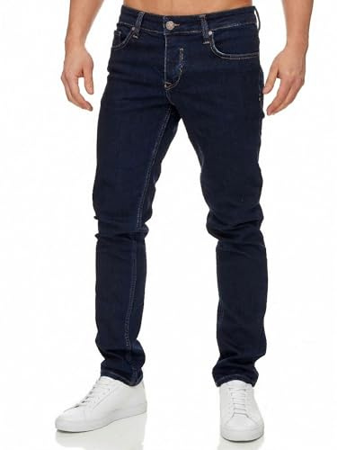 Tazzio Jeans Herren Slim Fit Stretch Jeanshose Hose Denim 16533 (40/30, Dunkelblau)