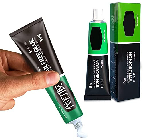 ZHUOZ 60g All-Purpose Glue,Nail-Free Glue Adhesive Sealant Waterproof,Quick-Drying No-Punch Adhesive,No More Nail Glue for Stationery Glass Metal Ceramic (1PCS)