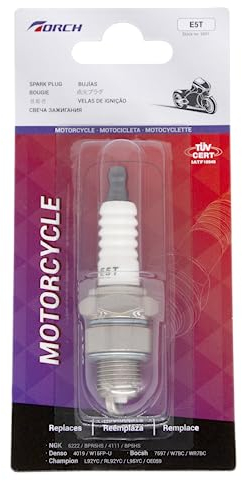 TORCH E5T Zündkerze Solides Terminal Ersetzen für N GK 6222/BPR5HS, 4111/BP5HS 7823/BPR4HS 3611/BP4HS, 3311/BP4H Zündkerze, für W7BC/7597 WR7BC WR7BC+, für L95YC/OE059, für W16FP-U/4019, OEM