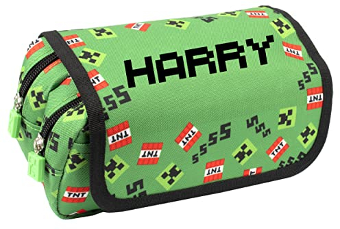 MINECRAFT Trousse Scolaire Haute Qualité Fringoo | Trousse d’École Fournitures Scolaires | Trousses Crayons Grande Capacité | pour Garçons et Filles | École Primaire | Fourniture Scolaire