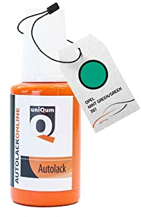 uniQum Autolack Lackstift fürs Auto für OPEL Mint Green/Green 361 Autolack Reparatur 30 ml