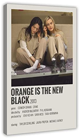 JDRC Serie Orange Is The New Black Vintage Leinwand Poster Wandkunst Dekor Druck Bild Gemälde für Wohnzimmer Schlafzimmer Dekoration Rahmen: 30 x 45 cm
