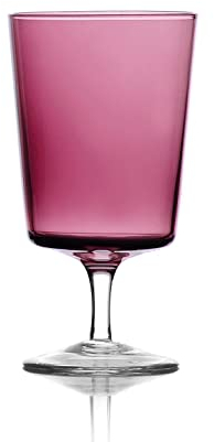 Ichendorf Milano Calice Vino Lilla | Collezione Aurora | 22 cl | Vetro | Soffiato a Bocca e Lavorato a Mano