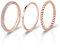 Joacii Rose Gold überzogene Ringe Stapelbare Ringe für Frauen Twisted Seil Ringe Layering Band Comfort Fit Größe 6