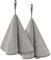 VIVOTE Lot de 2 torchon Main, Cuisine avec Anneaux, essuie-Mains de Salle de Bain, Doux, absorbants, à séchage Rapide en Fibre de Carbone à Suspendre avec Cordon (Gris, 50 x 50 cm)