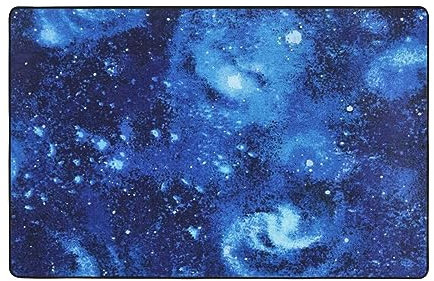 ROOZEE Blaues Universum Space Galaxy Flanell rutschfester Bereich Teppich 150 x 100 cm, weich und langlebig, Wohnkultur Teppiche für Wohnzimmer und Schlafzimmer