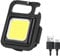 DELURA Security lights Mini Flashlight Keychain LED Light Pocket Multi-function COB Floodlight Waterproof USB Charge Small Light Corkscrew for patio, garden (Color : A- 1pcs)