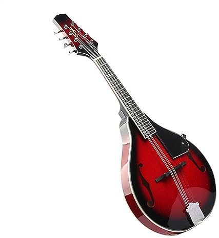 High Gloss Surface Four-string Acoustic Mandolin Basswood Wood National Musical Instrument Mandolin Set for Beginner (Color : 04)