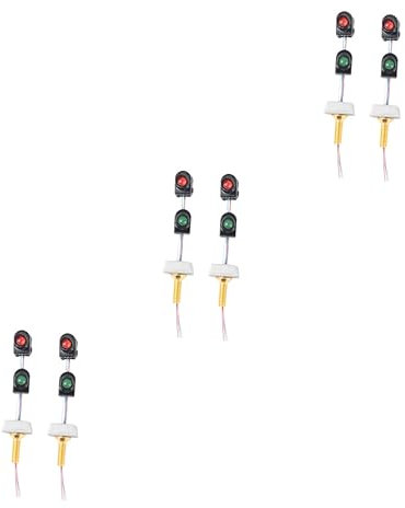 Happyyami 6stücke Miniatur Verkehrsampel Modell Aus Edelstahl Und Sandtisch Dekoration Für Modellbau Simulation Signallicht Für Kreative Landschaftsgestaltung
