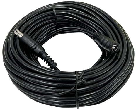 30FT(10M) 5.5mm x 2.1mm Power Extension Cable for DC 12V Power Adapter, Male Female Power Extension Cable Cord 20AWG for CCTV Security Cameras/NVR Standalone/IP Camera/Outdoor Bullet Camera