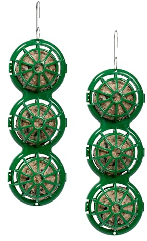 Fat Ball Feeder - Jacobi Jayne® Basketball™ Pack of Two Hanging Bird Feeder for Suet Balls for Wild Birds - Bird Feeders Hanging Station for High Energy Suet - Small Bird Feeders for Clinging Birds