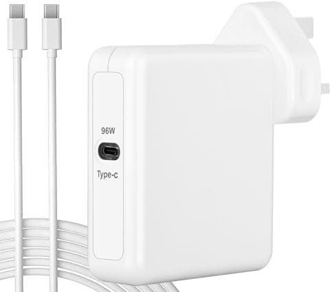 MacBook Pro/Air Charger - 96W USB-C Laptop Charger for iPad Pro, Includes Type-C Cable