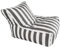 Schwimmender Sitzsack for Pool Im Freien, Gestreift, Oxford-Sitzsack-Pouf-Bezug Ohne Füllung, for Schwimmbecken, Liegen, Flöße, Strand, Garten, Sitzsack, SOA-Bett, Ohne Füllung(Light Gray)