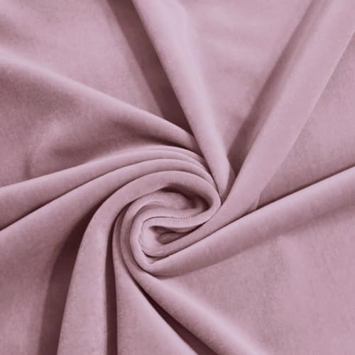 Textrend - Einfarbiger Samt - Samtschneiderei - Stoff 1x1.40m - Meterware - Schneidern (Heidekraut)