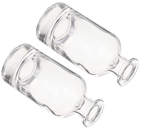 Cabilock Jarrón de Cristal de 2 Piezas Florero Adorno para Escritorio Soporte para Plantas Decoración del Hogar Jarrón Hidropónico