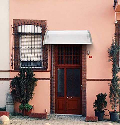 Vordertür-Überdachung, Veranda-Überdachung, Außenfenster-Überdachung, Markisen, Regenschutz für Hintertür, durchsichtige Polycarbonatplatten, L x B 100 x 120 cm/80 x 120 cm (Größe: 100 x 100