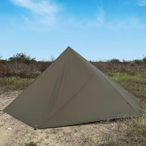 Toldo Camping Tarp Impermeable Tent Hamaca Fly Sunshade Ligera Ligero Shelter para Acampar Senderismo (Verde Oliva, 3x4m)