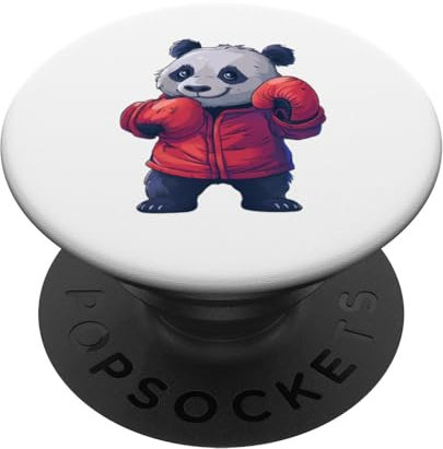 Wütender Pandabär Boxer Boxkampf Ring Kämpfer Panda Bär PopSockets mit austauschbarem PopGrip