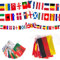 2Pack Flags of the World 16M 48Pcs 2024 European Countries Bunting Flag Decorations Decor for International Sport Game, Party, Bar, Classroom（14 * 21+20 * 28cm