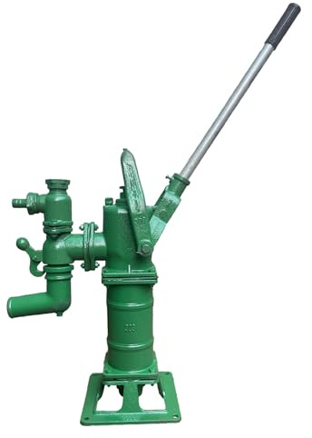Schwengelpumpe Handkrugpumpe für Tiefes Brunnenwasser, Handgeführte Manuelle Pumpe für Die Bewässerung von Außenhöfen, Gärten und Bauernhöfen, Altmodische Krughandpumpe, Einfache Installation(Green)