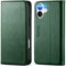 TUCCH Case for iPhone 16 Plus (6.7) 2024, Protective PU Leather Wallet Folding Stand Case with [RFID Blocking Protection][Shockproof TPU][Card Holders] Compatible with iPhone 16 Plus, Dark Green
