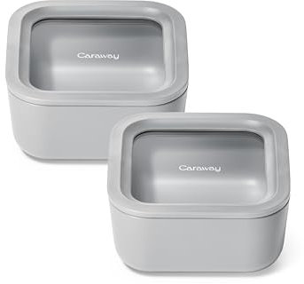 Caraway 2-Piece Glass Food Storage Set with Lids