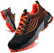 Scarpe Antinfortunistiche Uomo Scarpe da Lavoro Donna Leggere con Punta in Acciaio Traspiranti Scarpe Sicurezza Comode Antiscivolo Sneaker Industriali Arancione 36