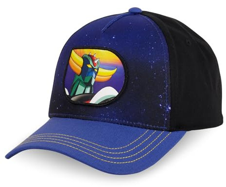 FREEGUN Goldorak Baseballkappe für Damen und Herren, verstellbar, mit Snapback, schwarz / blau, Einheitsgröße