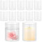 Oungy 12 Stück Glaszylinder für Kerzen, Glasvase Kleine 10cm Hoch, Klar Glasvase Zylinder, Rund Glaszylinder mit Boden, Kerzengläser Kleine Glasvasen für Home Office Dekor Glas Tischdeko(10 X 8,5 cm)