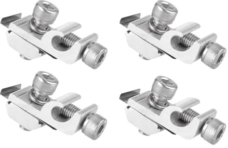 4 Stk Solarpanel Erdungsclips, Solarmodul Boden Erdung Lug Standard, Solarmodul Montagehalterungen Klemmen, Solarpanel Befestigungen Erdungsösen Photovoltaik-Unterstützung für Solar Panel, M8