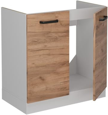 Vicco Spülenunterschrank R-Line, Goldkraft Eiche, 80 cm ohne Arbeitsplatte