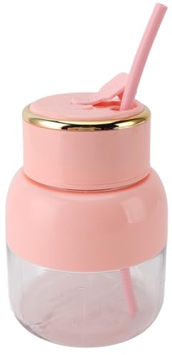 Portable Blender, 800ml USB Rechargeable Personal Size Blenders with Straw, Small Fruit Juicer Cup Mini On the Go Blender for Sports Travel (Pink)