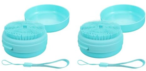 Garneck Handso Porta Saponetta Con Spazzola in Silicone Per Corpo - Spugna Esfoliante Rotonda Per Massaggio e Lavaggio Del Corpo - Accessorio Da Bagno Pratico e Funzionale