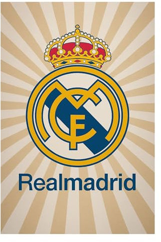SaoTi Strandtuch Real Madrid, groß, 140 x 70 cm, sehr saugfähige Mikrofaser, ideal für Fans, Fitnessstudio