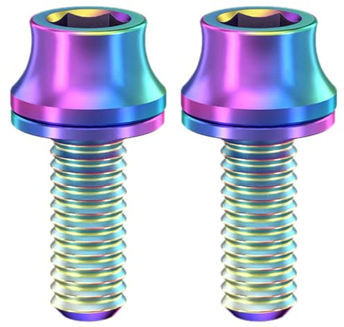 Fazvncv 2Pcs M5x12mm Water Bottle Cage Screw Bolts Alloys Bike Bottle Brackets Rack Bolts Hexagon Socket Head Screws