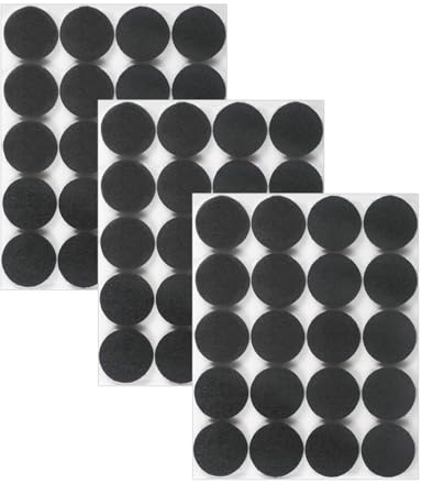 Leucasa 60 Stück Filzgleiter Selbstklebend 25mm Filzgleiter für Stühle Möbelgleiter 5mm Dicke für Möbelfüße, Stuhlbeine, zum Schutz von Hartholzböden