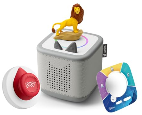 tonies Toniebox 2 Tonieplay Bundle Including 1 Tonieplay Game + Controller + Tonie: Disney, Moon Grey, Audio Player for Audiobooks, Songs, Sleep and Tonieplay for Children
