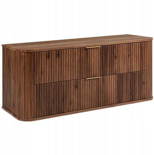 Rodan Moderne Möbel - Schrank Eiche, Walnuss - Möbelstück - Bastelregal – Bastelplatte 120,4 x 51,7 x 41,5 cm