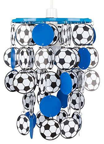 MiniSun | Blue Football Ceiling Light Shade | Children's Lighting, Home Décor & Improvement Essential | 230mm Shade Width
