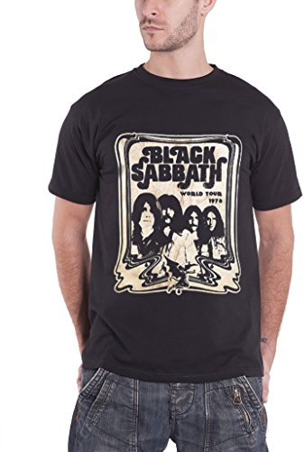 Black Sabbath World Tour 78 Group Shot Official Mens New Black T Shirt