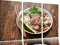 Pixxprint Japanische Brühe Miso als, Leinwandbild 3 Teilig, Gesamtmaß: 120x80cm, Wandbild, Dekoration, fertig gespannt, Kein Poster