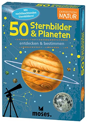 moses. Expedition Natur - 50 Sternbilder & Planeten, Entdeckerkarten zur Beobachtung des Nachthimmels, Outdoor-Spielzeug für Kinder ab 6 Jahren
