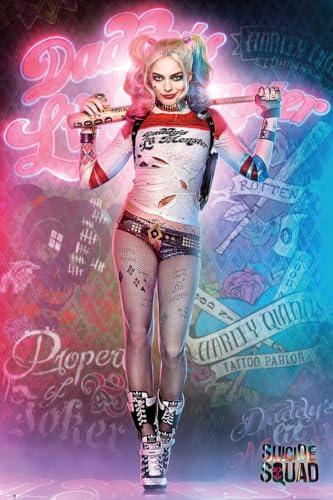 Close Up Suicide Squad - Poster (Harley Quinn mit Baseballschläger - Daddy's Little Girl) (GröÃƒþe: 61cm x 91,5cm)