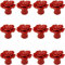 Rot 12PCS Keramik-Rosen-Blumen-Knopf Porzellan Rose Möbelknopf Möbelknöpfe Griff Knopf Dekoraktion Schrankgriff Türgriffe Möbelgriffe Möbelknauf von Creatwls