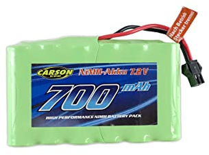 Carson Ersatzakku NIMH 7,2V 700 MAH JST Stecker, Ersatzakku für RC Fahrzeuge, Zubehör, 500608204