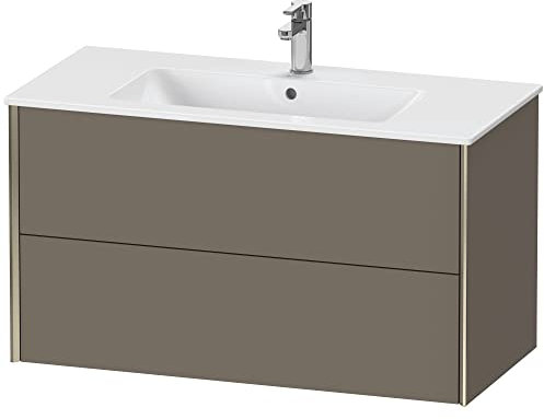 Duravit XViu 4127 Waschtischunterbau wandhängend, 2 Schubkästen, für Waschtisch ME by Starck 233610, 1010x480 mm, Farbe (Front/Korpus): Champagner matt/Flannel Grey sm. - XV41270B190