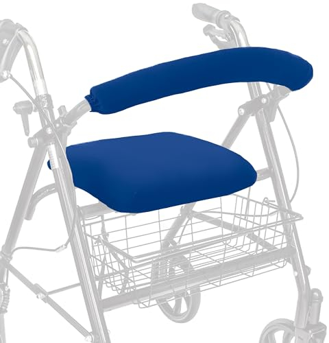 Top Glides Universal Rollator Walker Sitz und Rückenlehne Bezüge (Blau)