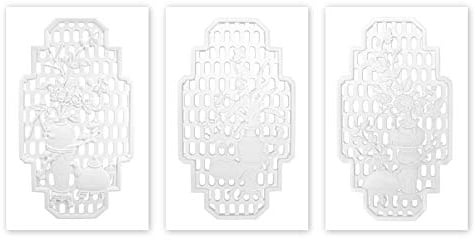 Wandornament | vorgrundiertes schlagfestes Polyurethane | Bild | Klassisch | Verzierung | weiß | PU | Hexim Perfect | 800 x 450 mm | K4043